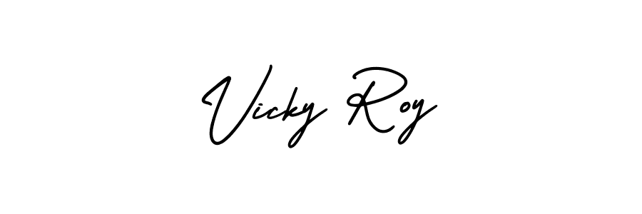 Also You can easily find your signature by using the search form. We will create Vicky Roy name handwritten signature images for you free of cost using AmerikaSignatureDemo-Regular sign style. Vicky Roy signature style 3 images and pictures png