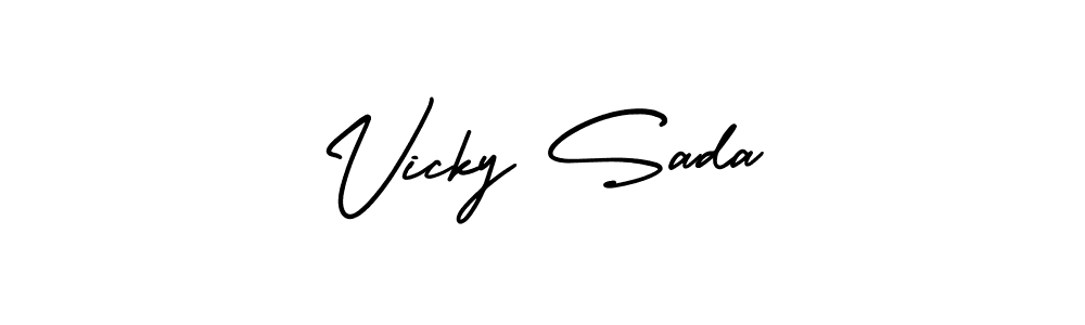 Use a signature maker to create a handwritten signature online. With this signature software, you can design (AmerikaSignatureDemo-Regular) your own signature for name Vicky Sada. Vicky Sada signature style 3 images and pictures png