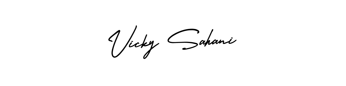 Best and Professional Signature Style for Vicky Sahani. AmerikaSignatureDemo-Regular Best Signature Style Collection. Vicky Sahani signature style 3 images and pictures png