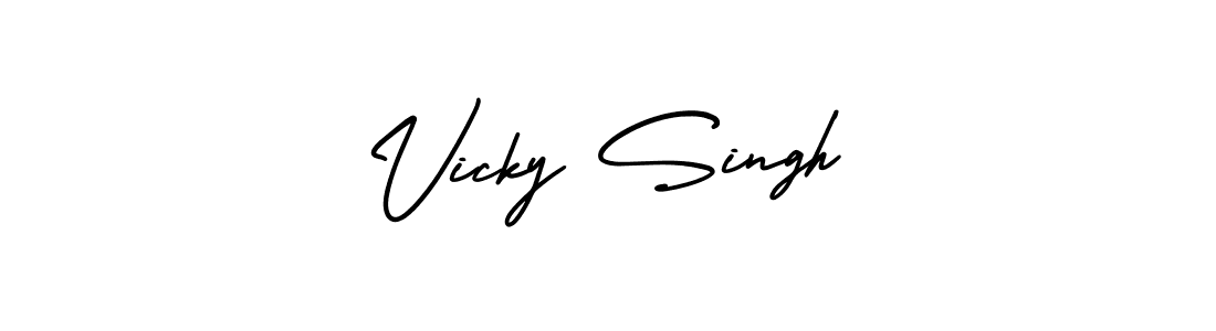 How to make Vicky Singh signature? AmerikaSignatureDemo-Regular is a professional autograph style. Create handwritten signature for Vicky Singh name. Vicky Singh signature style 3 images and pictures png