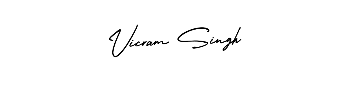 Vicram Singh stylish signature style. Best Handwritten Sign (AmerikaSignatureDemo-Regular) for my name. Handwritten Signature Collection Ideas for my name Vicram Singh. Vicram Singh signature style 3 images and pictures png