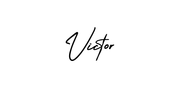 Design your own signature with our free online signature maker. With this signature software, you can create a handwritten (AmerikaSignatureDemo-Regular) signature for name Victor. Victor signature style 3 images and pictures png