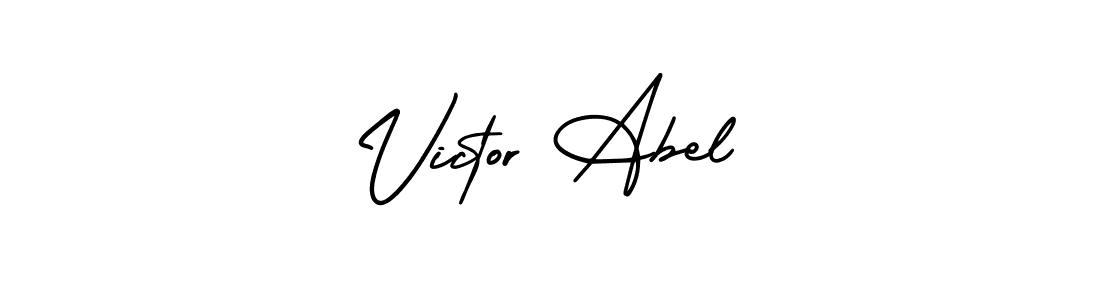 Victor Abel stylish signature style. Best Handwritten Sign (AmerikaSignatureDemo-Regular) for my name. Handwritten Signature Collection Ideas for my name Victor Abel. Victor Abel signature style 3 images and pictures png