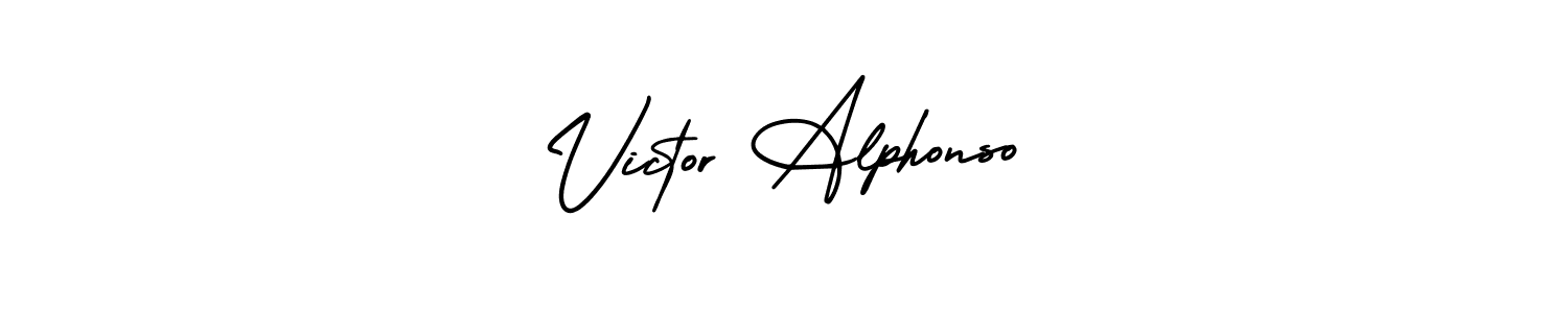 Design your own signature with our free online signature maker. With this signature software, you can create a handwritten (AmerikaSignatureDemo-Regular) signature for name Victor Alphonso. Victor Alphonso signature style 3 images and pictures png