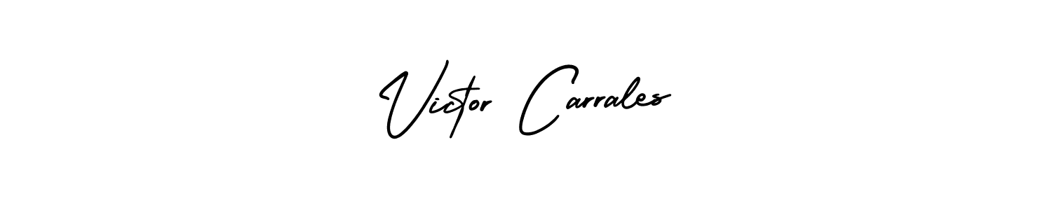 Create a beautiful signature design for name Victor Carrales. With this signature (AmerikaSignatureDemo-Regular) fonts, you can make a handwritten signature for free. Victor Carrales signature style 3 images and pictures png