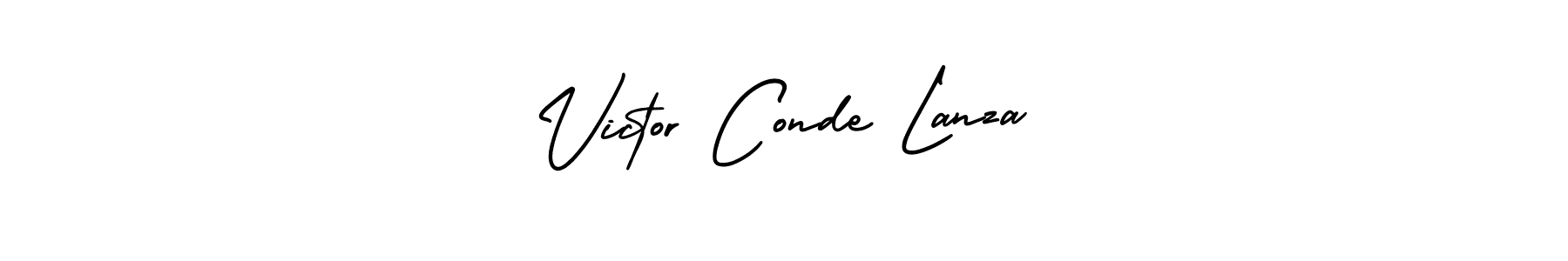 It looks lik you need a new signature style for name Victor Conde Lanza. Design unique handwritten (AmerikaSignatureDemo-Regular) signature with our free signature maker in just a few clicks. Victor Conde Lanza signature style 3 images and pictures png