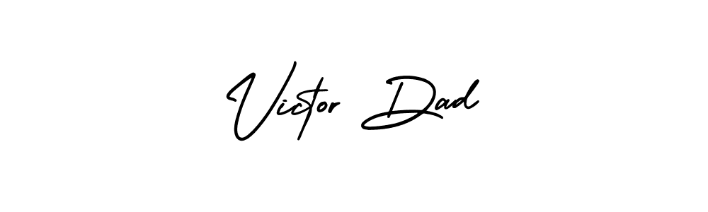 It looks lik you need a new signature style for name Victor Dad. Design unique handwritten (AmerikaSignatureDemo-Regular) signature with our free signature maker in just a few clicks. Victor Dad signature style 3 images and pictures png