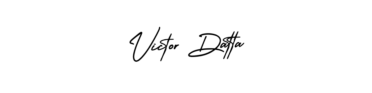 Victor Datta stylish signature style. Best Handwritten Sign (AmerikaSignatureDemo-Regular) for my name. Handwritten Signature Collection Ideas for my name Victor Datta. Victor Datta signature style 3 images and pictures png