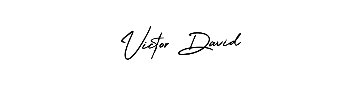 How to make Victor David signature? AmerikaSignatureDemo-Regular is a professional autograph style. Create handwritten signature for Victor David name. Victor David signature style 3 images and pictures png