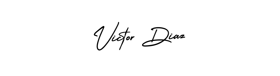 It looks lik you need a new signature style for name Victor Diaz. Design unique handwritten (AmerikaSignatureDemo-Regular) signature with our free signature maker in just a few clicks. Victor Diaz signature style 3 images and pictures png