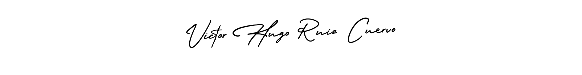 How to make Victor Hugo Ruiz Cuervo signature? AmerikaSignatureDemo-Regular is a professional autograph style. Create handwritten signature for Victor Hugo Ruiz Cuervo name. Victor Hugo Ruiz Cuervo signature style 3 images and pictures png