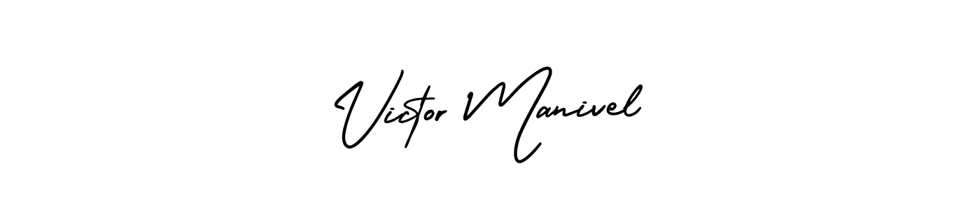 Make a beautiful signature design for name Victor Manivel. With this signature (AmerikaSignatureDemo-Regular) style, you can create a handwritten signature for free. Victor Manivel signature style 3 images and pictures png