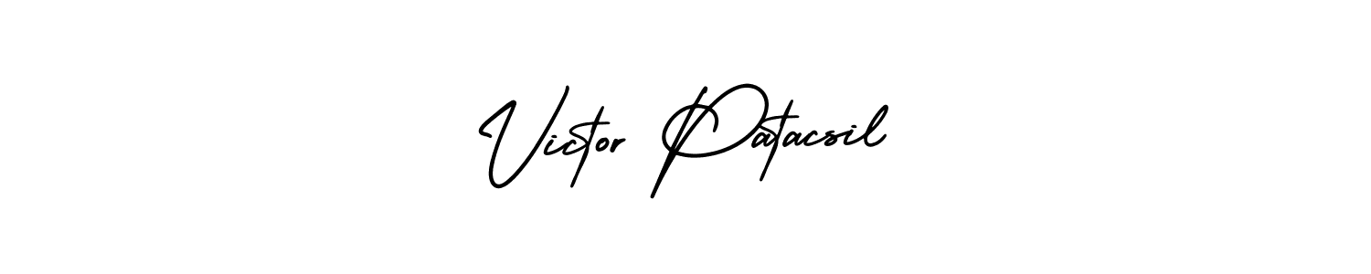 Create a beautiful signature design for name Victor Patacsil. With this signature (AmerikaSignatureDemo-Regular) fonts, you can make a handwritten signature for free. Victor Patacsil signature style 3 images and pictures png