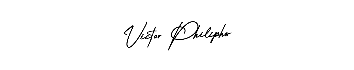 AmerikaSignatureDemo-Regular is a professional signature style that is perfect for those who want to add a touch of class to their signature. It is also a great choice for those who want to make their signature more unique. Get Victor Philiphs name to fancy signature for free. Victor Philiphs signature style 3 images and pictures png