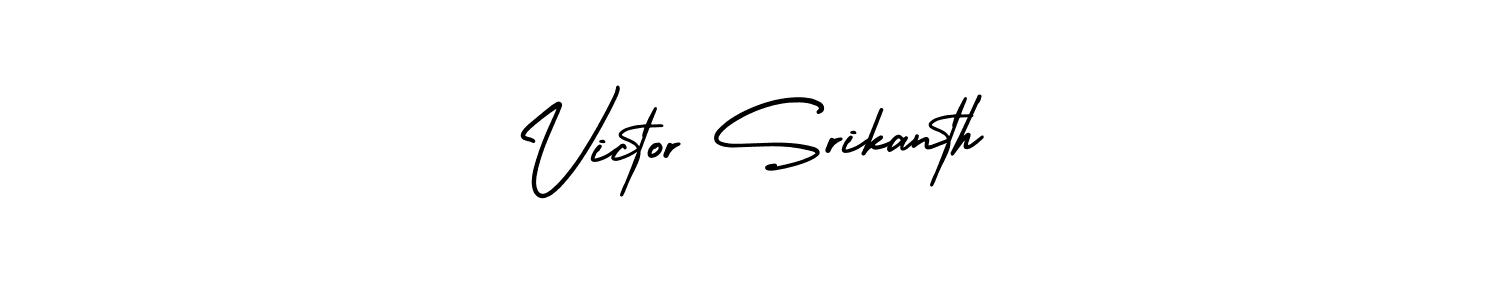 How to Draw Victor Srikanth signature style? AmerikaSignatureDemo-Regular is a latest design signature styles for name Victor Srikanth. Victor Srikanth signature style 3 images and pictures png