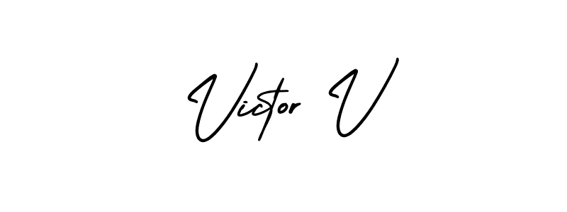 Similarly AmerikaSignatureDemo-Regular is the best handwritten signature design. Signature creator online .You can use it as an online autograph creator for name Victor V. Victor V signature style 3 images and pictures png