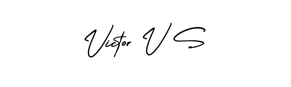 Create a beautiful signature design for name Victor V S. With this signature (AmerikaSignatureDemo-Regular) fonts, you can make a handwritten signature for free. Victor V S signature style 3 images and pictures png