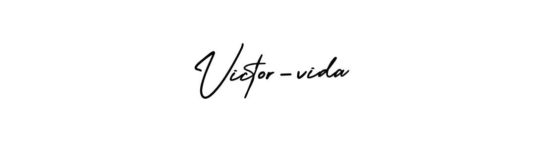 Use a signature maker to create a handwritten signature online. With this signature software, you can design (AmerikaSignatureDemo-Regular) your own signature for name Victor-vida. Victor-vida signature style 3 images and pictures png