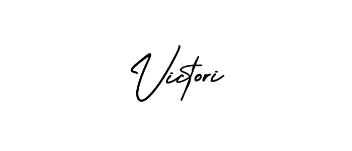 Use a signature maker to create a handwritten signature online. With this signature software, you can design (AmerikaSignatureDemo-Regular) your own signature for name Victori. Victori signature style 3 images and pictures png
