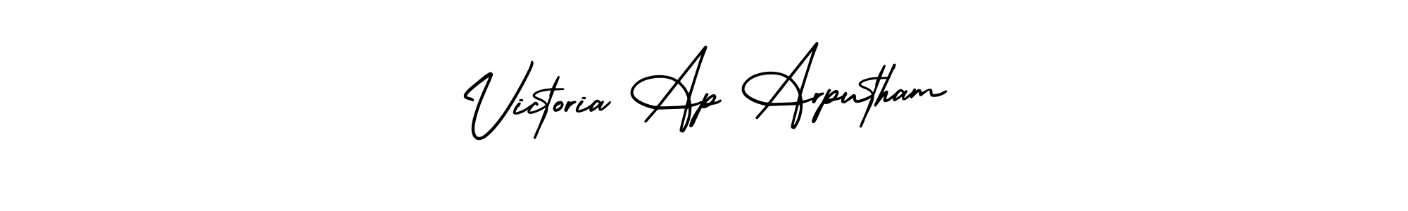 if you are searching for the best signature style for your name Victoria Ap Arputham. so please give up your signature search. here we have designed multiple signature styles  using AmerikaSignatureDemo-Regular. Victoria Ap Arputham signature style 3 images and pictures png
