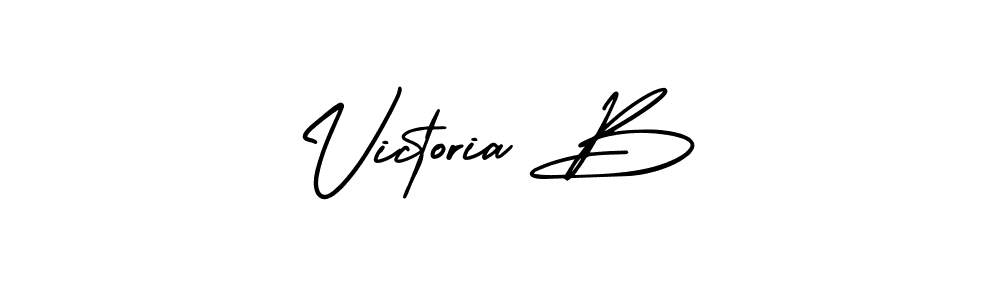 Victoria B stylish signature style. Best Handwritten Sign (AmerikaSignatureDemo-Regular) for my name. Handwritten Signature Collection Ideas for my name Victoria B. Victoria B signature style 3 images and pictures png