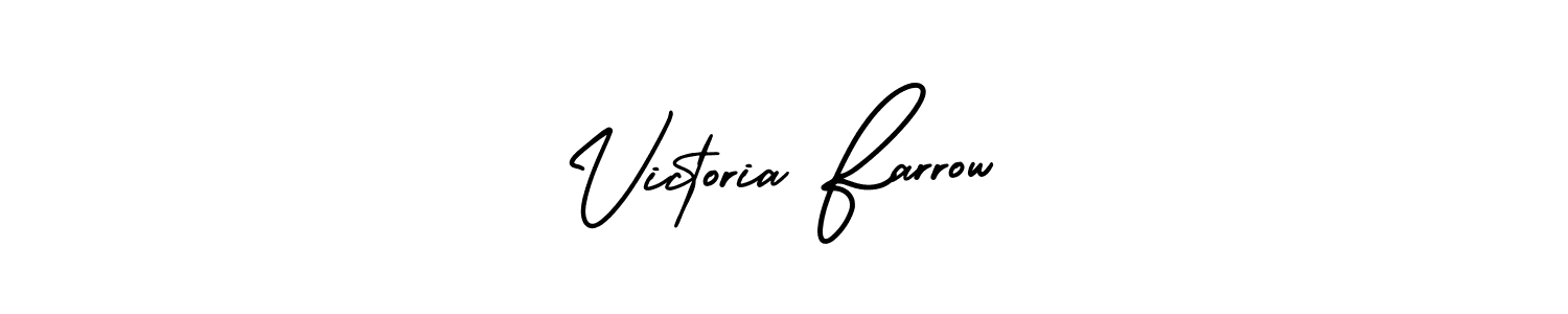 You should practise on your own different ways (AmerikaSignatureDemo-Regular) to write your name (Victoria Farrow) in signature. don't let someone else do it for you. Victoria Farrow signature style 3 images and pictures png