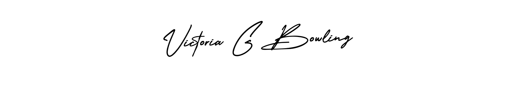 Victoria G Bowling stylish signature style. Best Handwritten Sign (AmerikaSignatureDemo-Regular) for my name. Handwritten Signature Collection Ideas for my name Victoria G Bowling. Victoria G Bowling signature style 3 images and pictures png