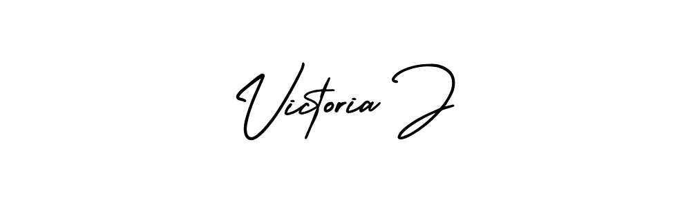 How to make Victoria J signature? AmerikaSignatureDemo-Regular is a professional autograph style. Create handwritten signature for Victoria J name. Victoria J signature style 3 images and pictures png