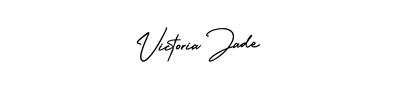 This is the best signature style for the Victoria Jade name. Also you like these signature font (AmerikaSignatureDemo-Regular). Mix name signature. Victoria Jade signature style 3 images and pictures png