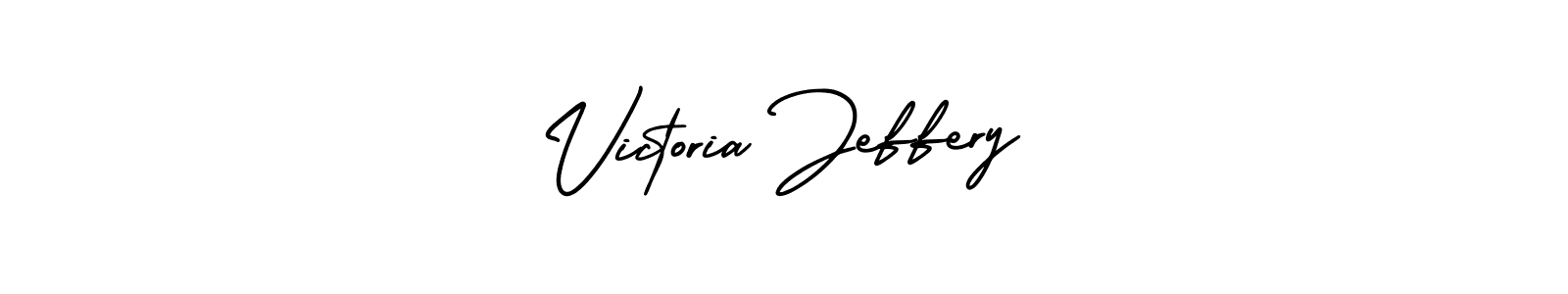 Victoria Jeffery stylish signature style. Best Handwritten Sign (AmerikaSignatureDemo-Regular) for my name. Handwritten Signature Collection Ideas for my name Victoria Jeffery. Victoria Jeffery signature style 3 images and pictures png