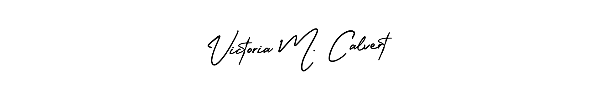 How to make Victoria M. Calvert signature? AmerikaSignatureDemo-Regular is a professional autograph style. Create handwritten signature for Victoria M. Calvert name. Victoria M. Calvert signature style 3 images and pictures png