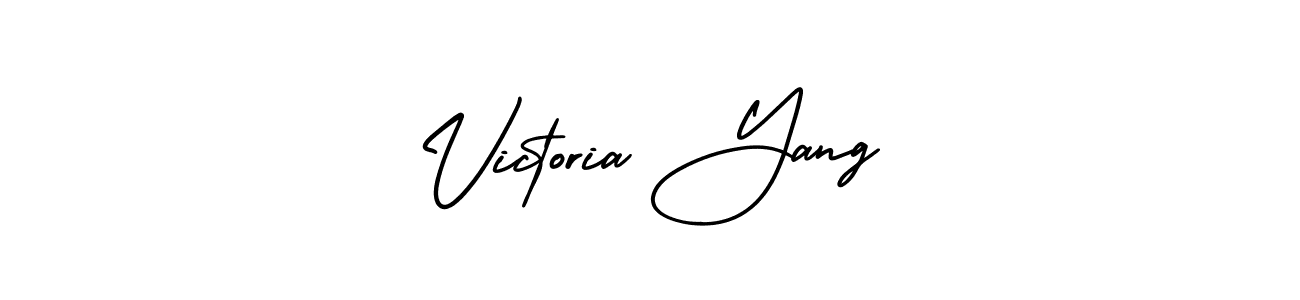 This is the best signature style for the Victoria Yang name. Also you like these signature font (AmerikaSignatureDemo-Regular). Mix name signature. Victoria Yang signature style 3 images and pictures png