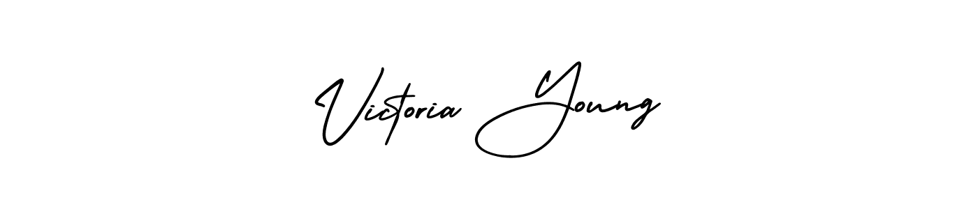 Make a beautiful signature design for name Victoria Young. With this signature (AmerikaSignatureDemo-Regular) style, you can create a handwritten signature for free. Victoria Young signature style 3 images and pictures png