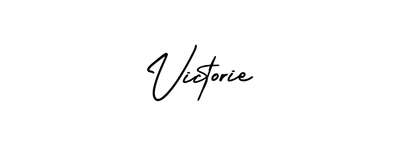 Use a signature maker to create a handwritten signature online. With this signature software, you can design (AmerikaSignatureDemo-Regular) your own signature for name Victorie. Victorie signature style 3 images and pictures png
