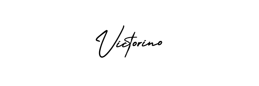 Design your own signature with our free online signature maker. With this signature software, you can create a handwritten (AmerikaSignatureDemo-Regular) signature for name Victorino. Victorino signature style 3 images and pictures png