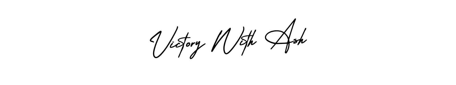 Make a short Victory With Ash signature style. Manage your documents anywhere anytime using AmerikaSignatureDemo-Regular. Create and add eSignatures, submit forms, share and send files easily. Victory With Ash signature style 3 images and pictures png