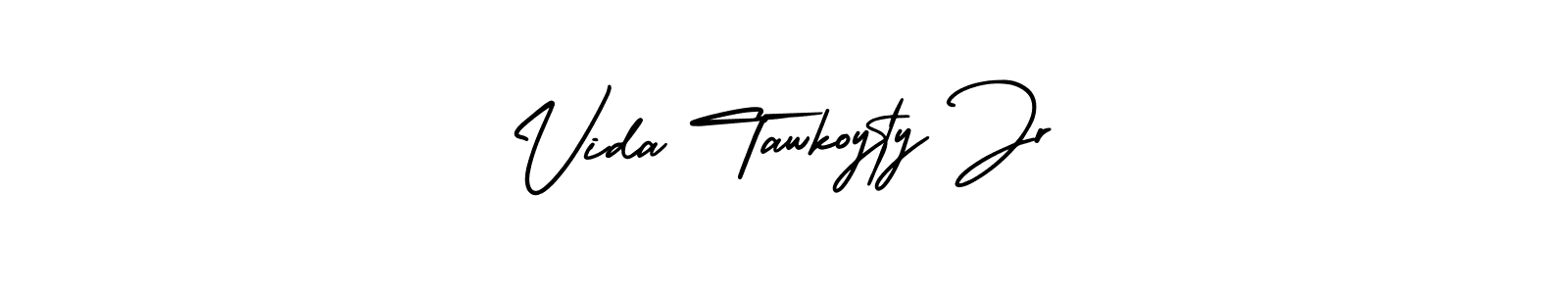 Design your own signature with our free online signature maker. With this signature software, you can create a handwritten (AmerikaSignatureDemo-Regular) signature for name Vida Tawkoyty Jr. Vida Tawkoyty Jr signature style 3 images and pictures png