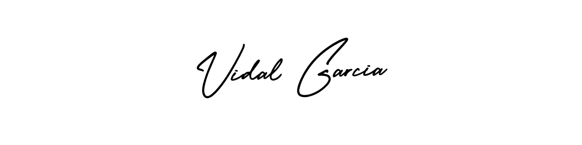 You should practise on your own different ways (AmerikaSignatureDemo-Regular) to write your name (Vidal Garcia) in signature. don't let someone else do it for you. Vidal Garcia signature style 3 images and pictures png