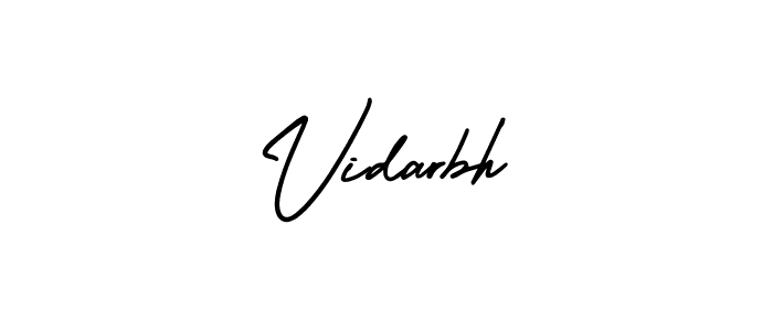 You should practise on your own different ways (AmerikaSignatureDemo-Regular) to write your name (Vidarbh) in signature. don't let someone else do it for you. Vidarbh signature style 3 images and pictures png