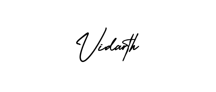 Create a beautiful signature design for name Vidarth. With this signature (AmerikaSignatureDemo-Regular) fonts, you can make a handwritten signature for free. Vidarth signature style 3 images and pictures png