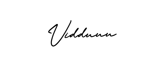 How to make Vidduuu name signature. Use AmerikaSignatureDemo-Regular style for creating short signs online. This is the latest handwritten sign. Vidduuu signature style 3 images and pictures png