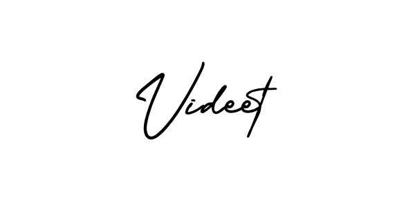 Videet stylish signature style. Best Handwritten Sign (AmerikaSignatureDemo-Regular) for my name. Handwritten Signature Collection Ideas for my name Videet. Videet signature style 3 images and pictures png