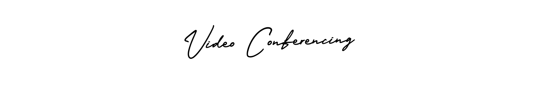 Create a beautiful signature design for name Video Conferencing. With this signature (AmerikaSignatureDemo-Regular) fonts, you can make a handwritten signature for free. Video Conferencing signature style 3 images and pictures png