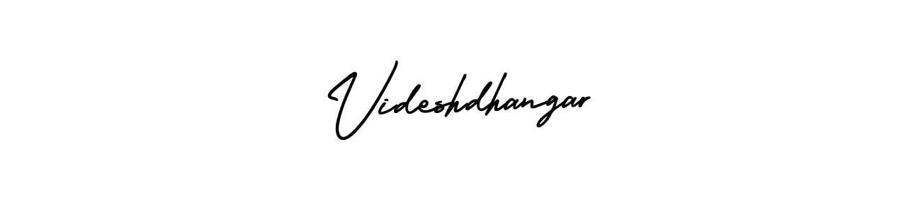 The best way (AmerikaSignatureDemo-Regular) to make a short signature is to pick only two or three words in your name. The name Videshdhangar include a total of six letters. For converting this name. Videshdhangar signature style 3 images and pictures png