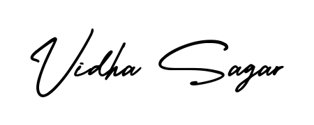 Get an exclusive digital autograph for Vidha Sagar. The AmerikaSignatureDemo-Regular typeface captures the charm of real penmanship on paper. Vidha Sagar signature style 3 images and pictures png