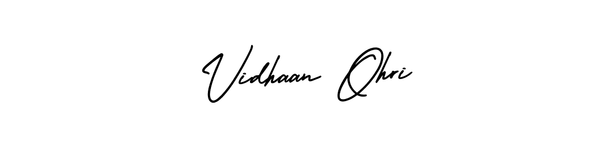 Make a short Vidhaan Ohri signature style. Manage your documents anywhere anytime using AmerikaSignatureDemo-Regular. Create and add eSignatures, submit forms, share and send files easily. Vidhaan Ohri signature style 3 images and pictures png