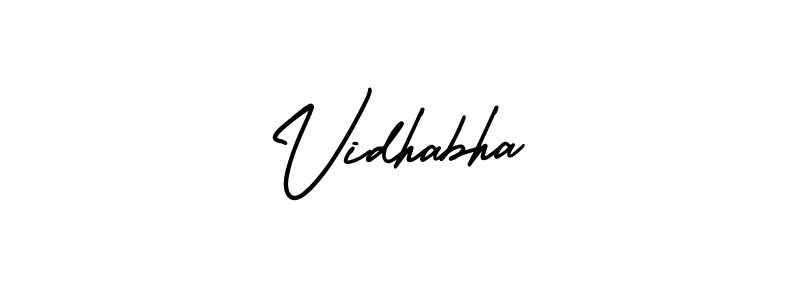 Make a beautiful signature design for name Vidhabha. With this signature (AmerikaSignatureDemo-Regular) style, you can create a handwritten signature for free. Vidhabha signature style 3 images and pictures png