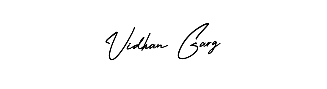 How to make Vidhan Garg signature? AmerikaSignatureDemo-Regular is a professional autograph style. Create handwritten signature for Vidhan Garg name. Vidhan Garg signature style 3 images and pictures png