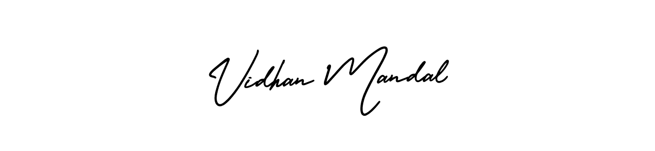Design your own signature with our free online signature maker. With this signature software, you can create a handwritten (AmerikaSignatureDemo-Regular) signature for name Vidhan Mandal. Vidhan Mandal signature style 3 images and pictures png