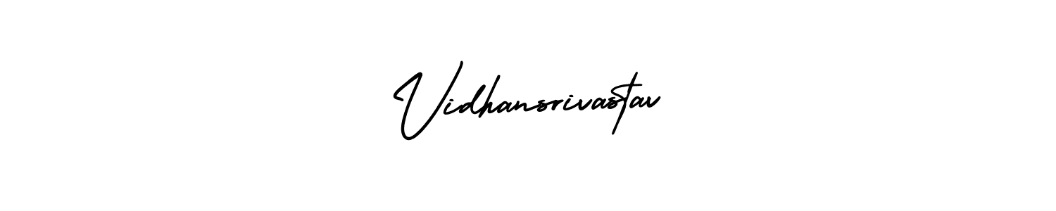How to make Vidhansrivastav name signature. Use AmerikaSignatureDemo-Regular style for creating short signs online. This is the latest handwritten sign. Vidhansrivastav signature style 3 images and pictures png